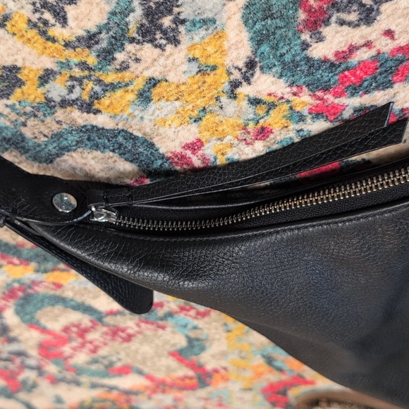By Far Black Pebbled Leather Shoulder Bag - Picture 3 of 10